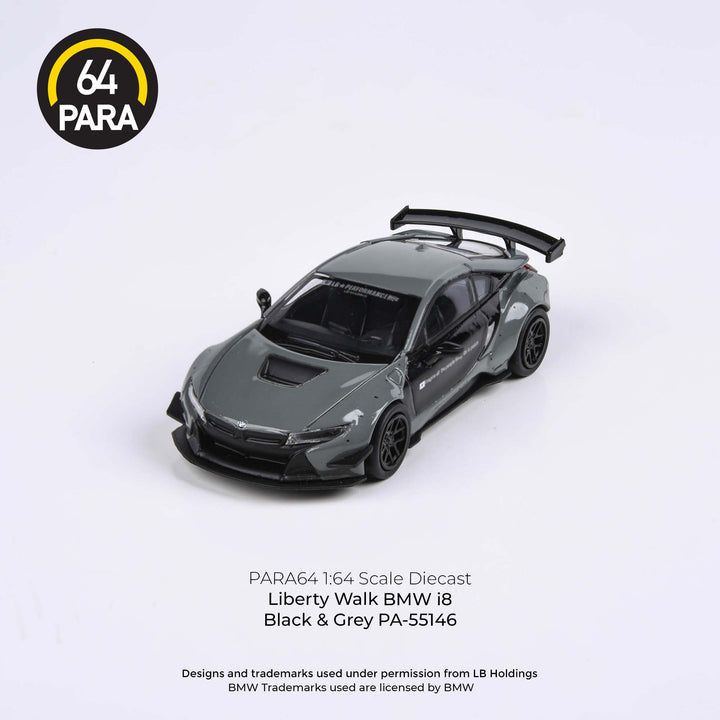 Para64 1/64 BMW i8 LBWK - Black & Grey
