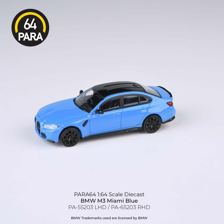 Para64 1/64 BMW M3 (G80) - Miami Blue