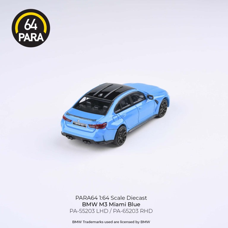 Para64 1/64 BMW M3 (G80) - Miami Blue