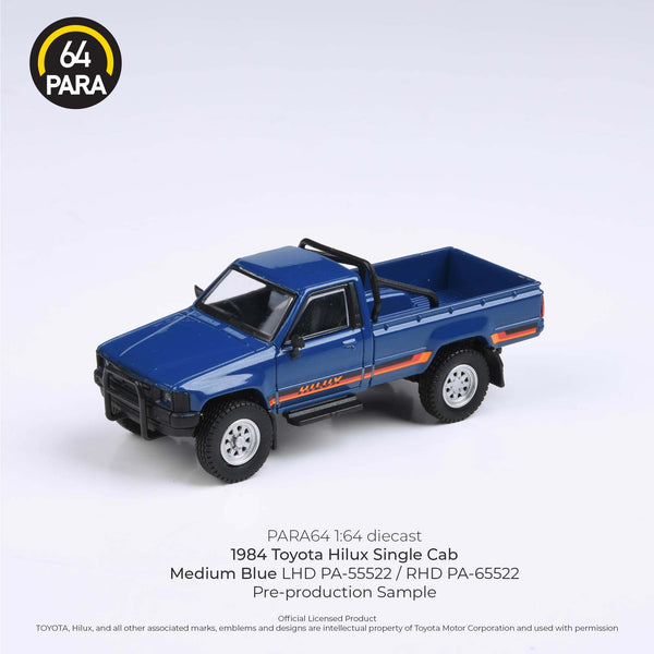 Para64 1/64 Toyota Hilix Single Cab - Medium Blue