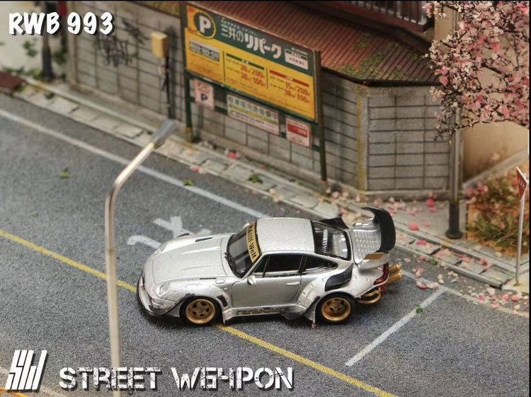 Street Weapon 1/64 RWB 993 "Heavenly" - Silver