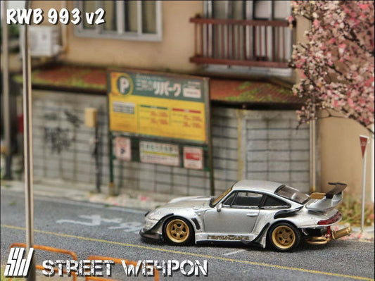 Street Weapon 1/64 RWB 993 "Heavenly" - Silver