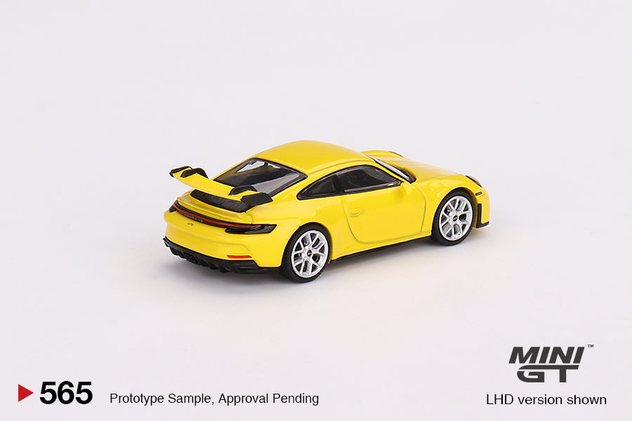 Mini GT 1/64 Porsche 911 (992) GT3 (#565) - Racing Yellow
