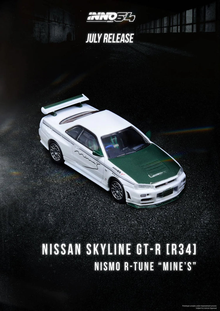 Inno64 1/64 Nissan Skyline GTR (R34) - Tuned By Mines