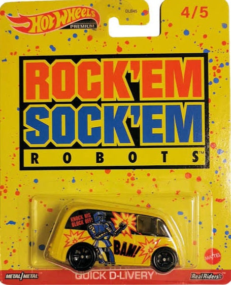 Hot Wheels Premium 1/64 Quick D-Livery- Rock M Sock M Robots