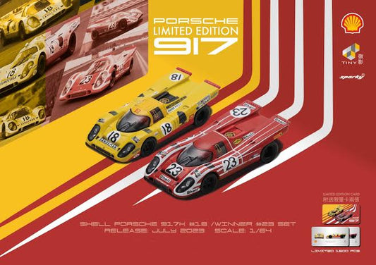 Sparky 1/64 Porsche 917K 2 Car Set - 1970 LeMans Winner & 1970 Shell 24h LeMans Winner