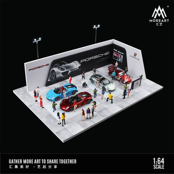 Moreart 1/64 Porsche Auto Show Diorama (WORKING LED LIGHTS)