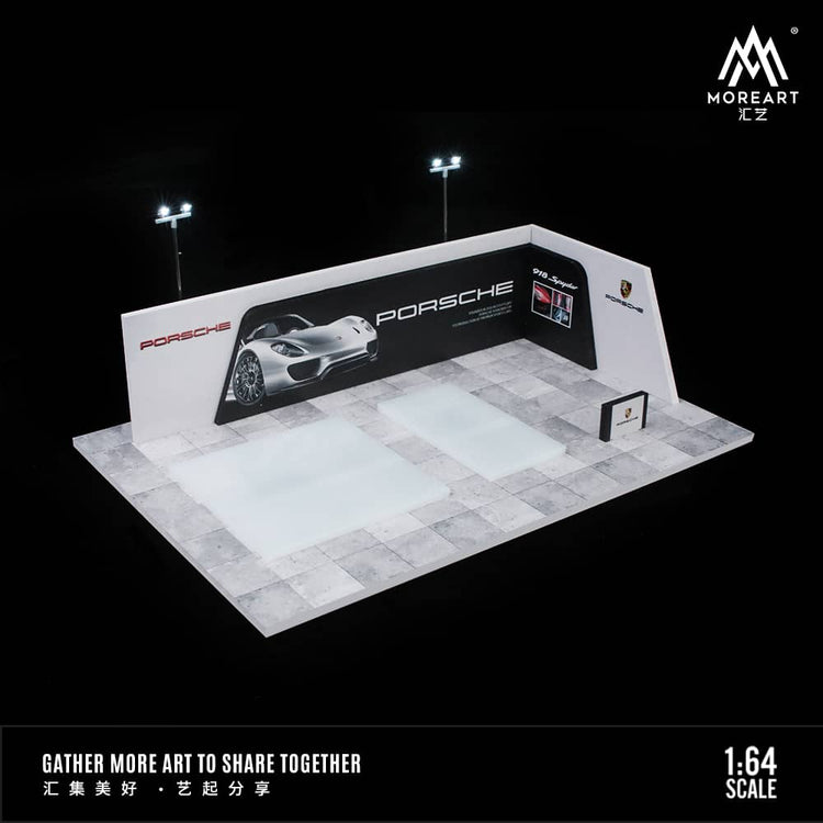 Moreart 1/64 Porsche Auto Show Diorama (WORKING LED LIGHTS)