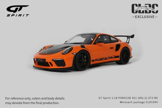 GT Spirit 1/18 Porsche 911 (991.2) GT3 RS Weissach Package - Orange/Black CLDC EXCLUSIVE RELEASE