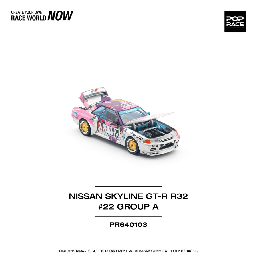 Pop Race 1/64 Nissan Skyline GTR (R32) Group A - #22 Axia Livery