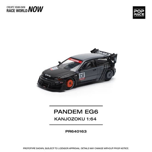 Pop Race 1/64 Pandem Honda Civic EG6 - Kanjozoku