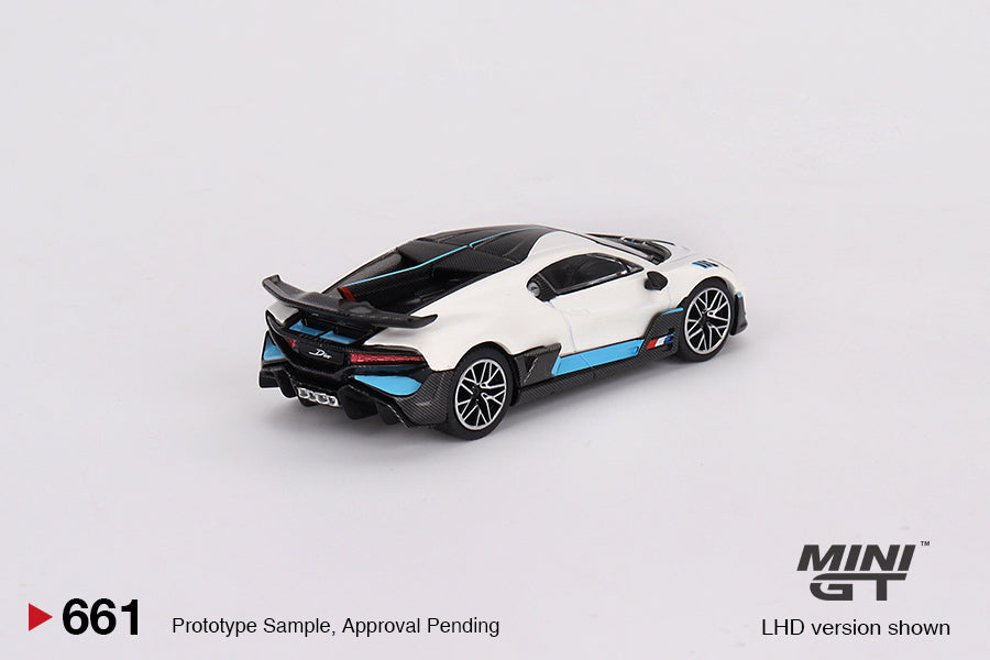 Mini GT 1/64 Bugatti Divo (#661) - White/Blue