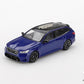 Mini GT 1/64 BMW M5 Touring (#1080) - Marina Bay Blue Metallic