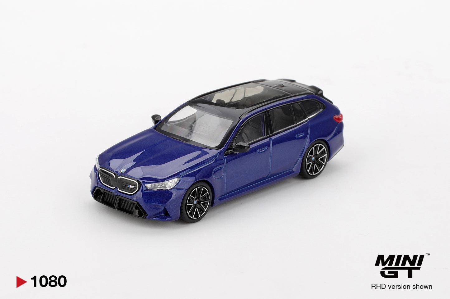 Mini GT 1/64 BMW M5 Touring (#1080) - Marina Bay Blue Metallic