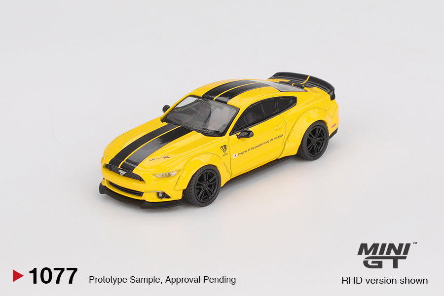 Mini GT 1/64 LB-WORKS Ford Mustang GT (#1077) - Triple Yellow