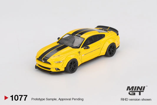 Mini GT 1/64 LB-WORKS Ford Mustang GT (#1077) - Triple Yellow