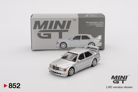 Mini GT 1/64 Mercedes-Benz 190E 2.5-16 Evolution II (#852) - Astral Silver