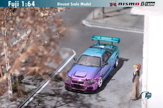 Fuji Diecast 1/64 Nissan Skyline GT-R (R34) Nimso Z-Tune - Chameleon Purple Metallic