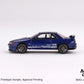Mini GT 1/64 Nissan Skyline GT-R (R32) Top Secret VR32 (#589) - Metallic Blue
