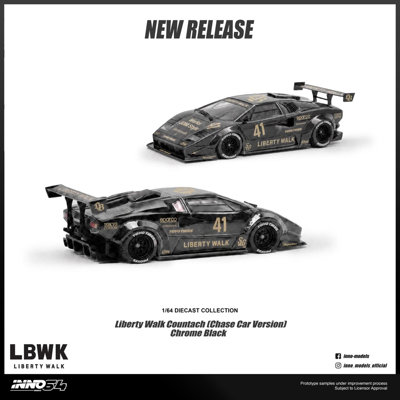 ⚠️ PRE ORDER ⚠️ Inno64 1/64 LBWK Lamborghini Countach - White