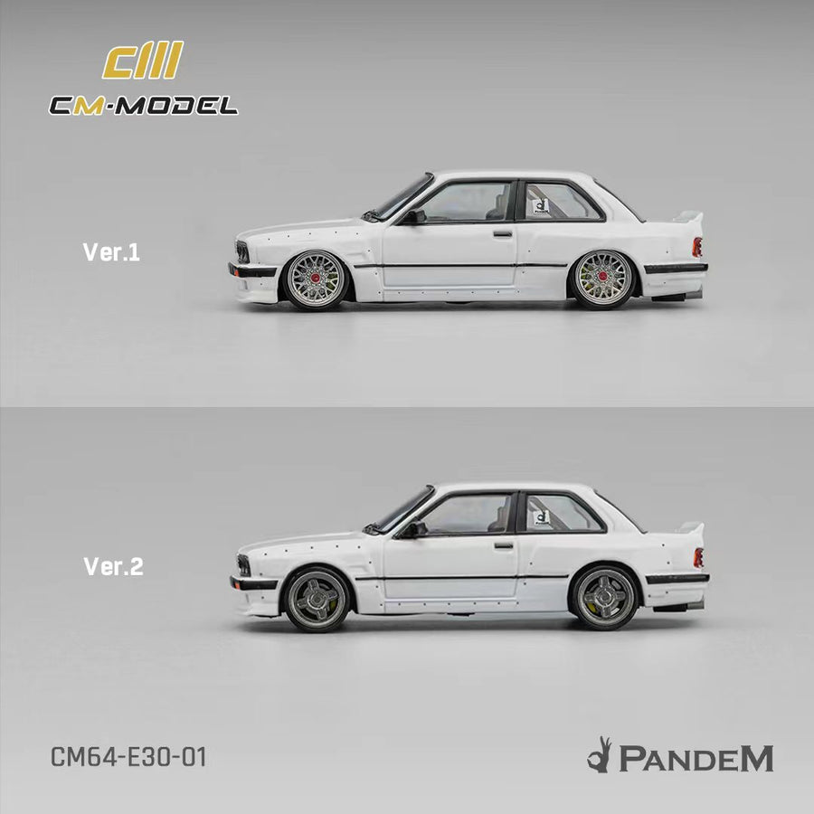 CM Model 1/64 Pandem BMW E30 - White