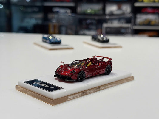 Henson & Heaven 1/64 Pagani Huayra Roadster - Red Carbon Fibre