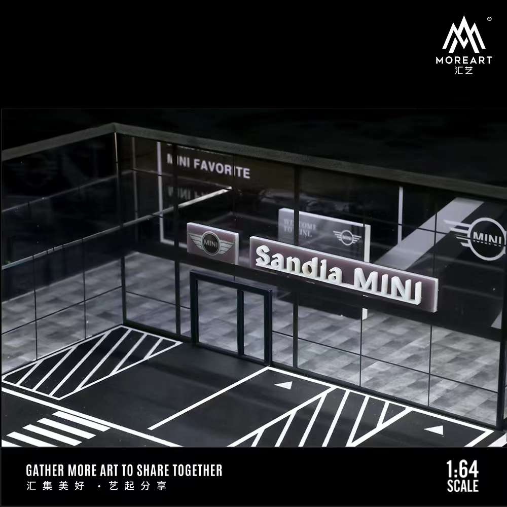 Moreart 1/64 BMW Mini Showroom Diorama (WORKING LED LIGHTS)