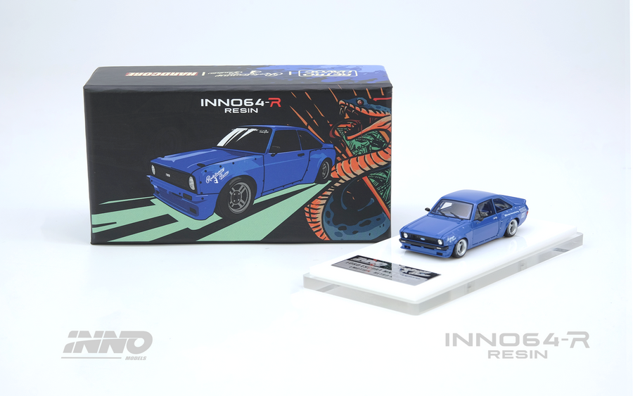 ⚠️ PRE ORDER ⚠️ Resin64 1/64 Pandem Ford Escort MK2 Retro Havoc - Blue