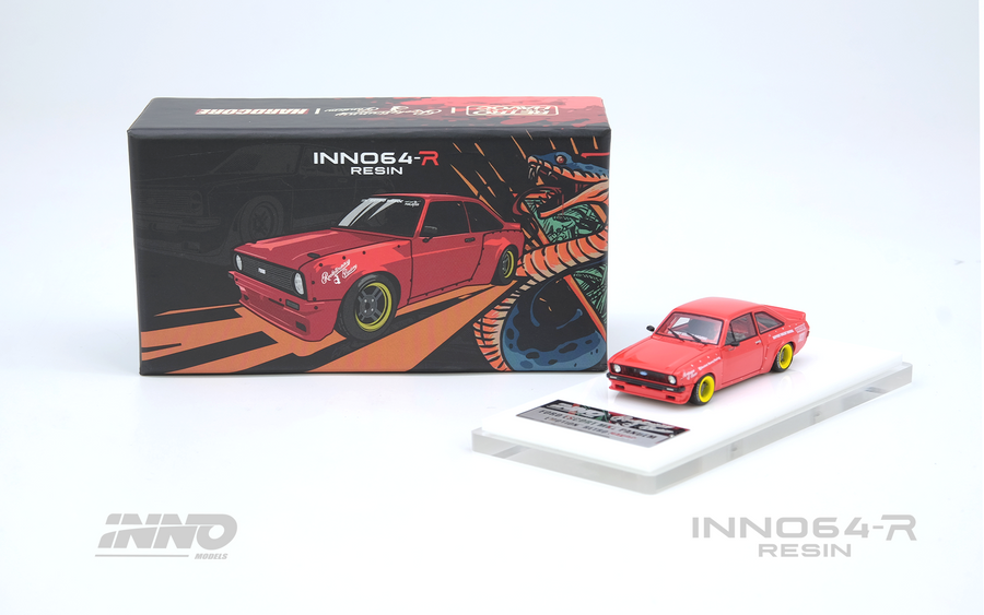 ⚠️ PRE ORDER ⚠️ Resin64 1/64 Pandem Ford Escort MK2 Retro Havoc - Red