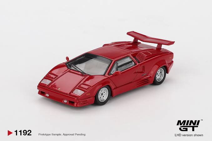Mini GT 1/64 Lamborghini Countach 25th Anniversary (#1192) - Red