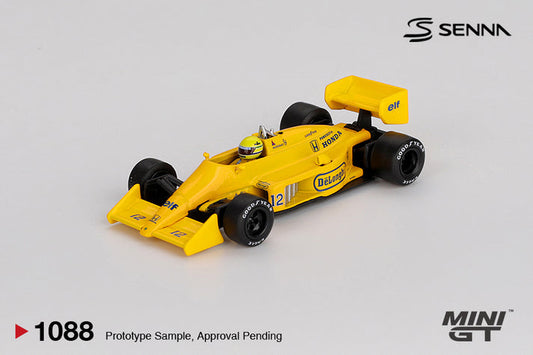 Mini GT 1/64 Lotus 99T (#1088) - #12 Ayrton Senna 1987 Monaco Grand Prix Winner