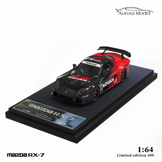 Aurora Model 1/64 Veilside Mazda RX7 - Advan