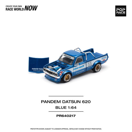 Pop Race 1/64 Pandem Datsun 620 - Blue
