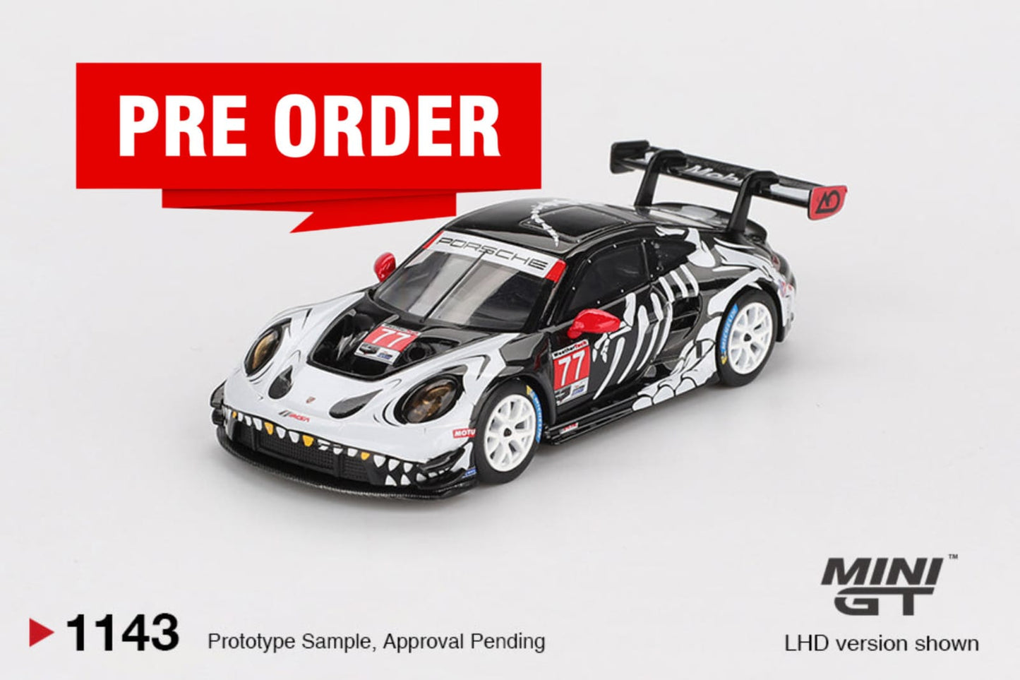 ⚠️ PRE ORDER ⚠️ Mini GT 1/64 Porsche 911 GT3 R #77 GTD Pro - (#1143) AO Racing IMSA Petit Le Mans 2025
