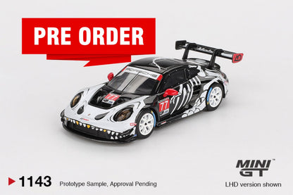 ⚠️ PRE ORDER ⚠️ Mini GT 1/64 Porsche 911 GT3 R #77 GTD Pro - (#1143) AO Racing IMSA Petit Le Mans 2025