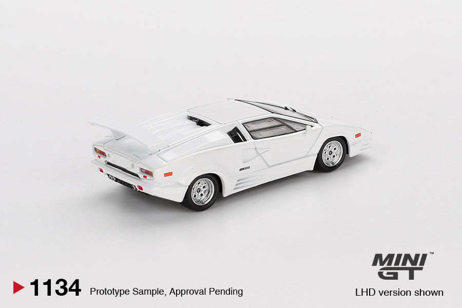 Mini GT 1/64 Lamborghini Countach 25th Anniversary (#1134) - White