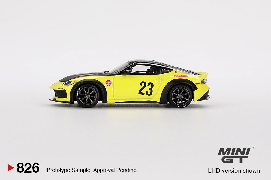 Mini GT 1/64 Nissan Z LB★NATION WORKS (#826) - Ikazuchi Yellow