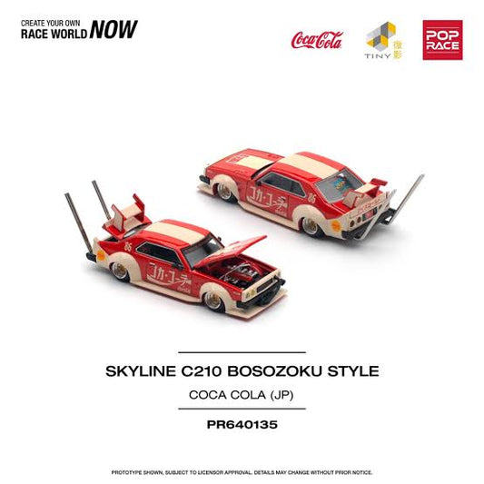 Pop Race 1/64 Nissan Skyline C210 Bosozoku - Coca Cola