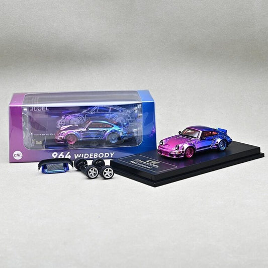 CM Model 1/64 RWB 964 Widebody - Pink/Blue Chrome
