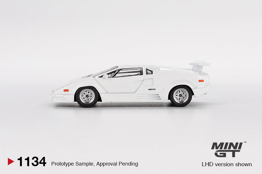Mini GT 1/64 Lamborghini Countach 25th Anniversary (#1134) - White