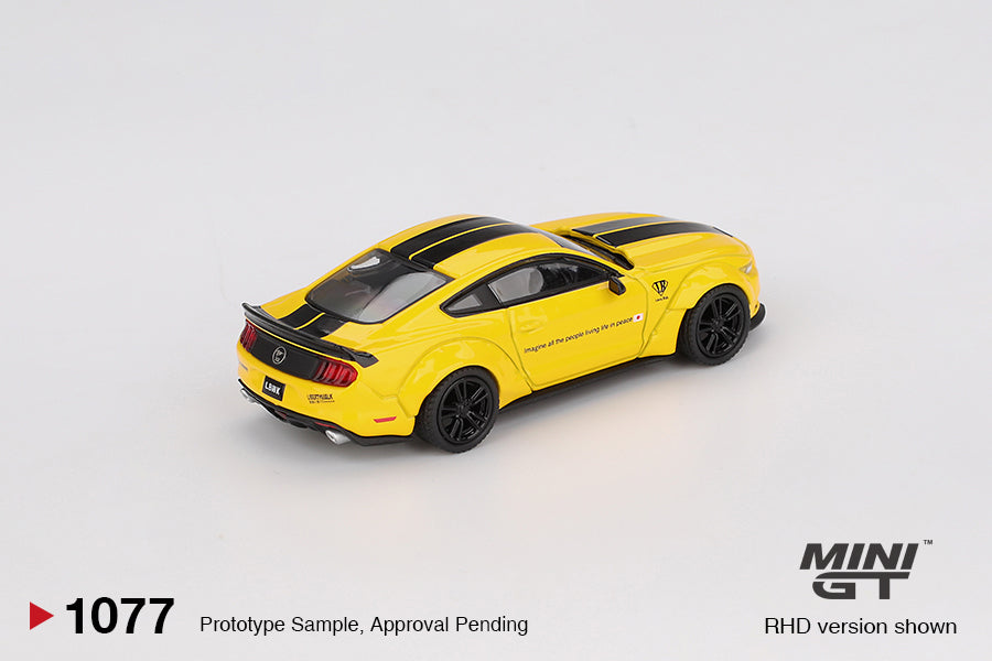 Mini GT 1/64 LB-WORKS Ford Mustang GT (#1077) - Triple Yellow