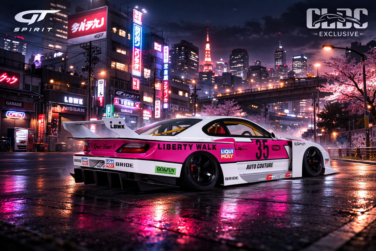 GT Spirit 1/18 Nissan Silvia (S15) LB-Super Silhouette - CLDC Exclusive Release