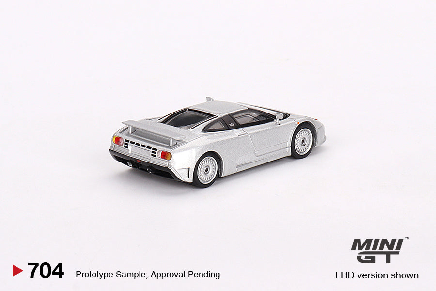 Mini GT 1/64 Bugatti EB110 (#704) - Grigio Silver