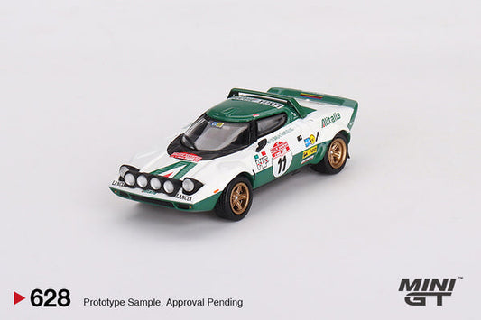 Mini GT 1/64 Lancia Stratos HF (#628) - 1975 Rally Sanremo Winner