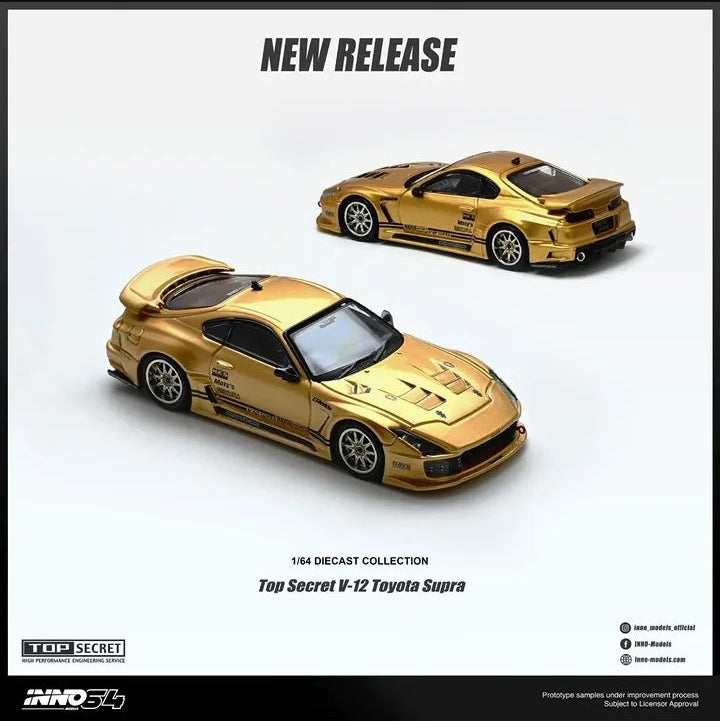 ⚠️ PRE ORDER ⚠️ Inno64 1/64 Top Secret Toyota Supra V12 - Gold