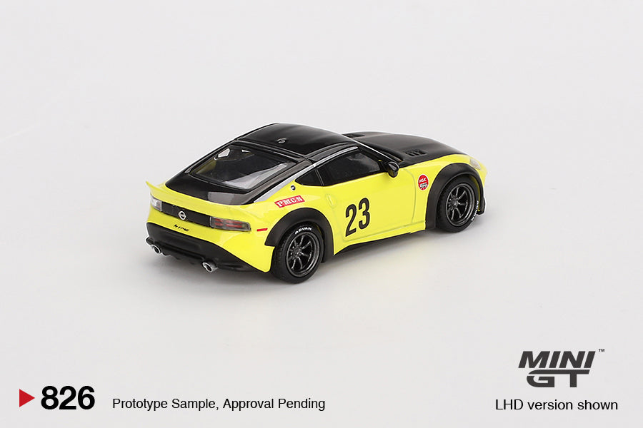Mini GT 1/64 Nissan Z LB★NATION WORKS (#826) - Ikazuchi Yellow