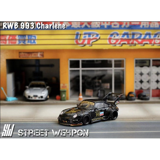 Street Warrior 1/64 RWB 993 "Charlene" High Wing - Black