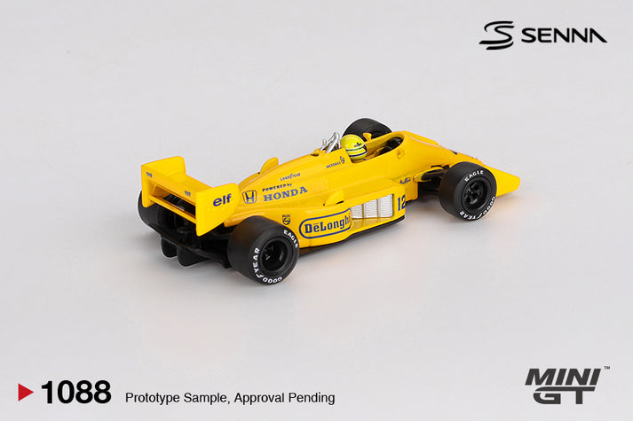 Mini GT 1/64 Lotus 99T (#1088) - #12 Ayrton Senna 1987 Monaco Grand Prix Winner