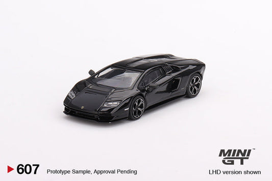 Mini GT 1/64 Lamborghini Countach LPI 800-4 (#607) - Nero Black