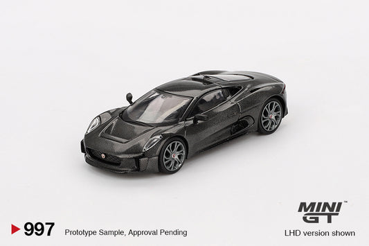Mini GT 1/64 Jaguar C-X75 Test Car (#997) - Carbon Fiber